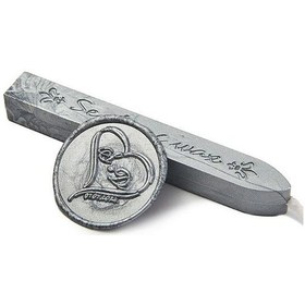 Resim Fitilli Mühür Mumu Çubuk Gümüş Renk Resmi Damga Zarf Davetiye 