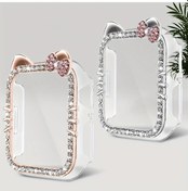 Resim Sunshine022 iOs Watch Uyumlu Kt Kedi Kılıfı 2'li Set Karışık Renk 4.5cm Koruma 