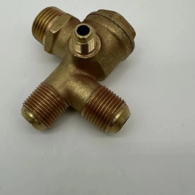 Resim Sessiz Yağsız Kompresör Çekvalfi Çift Girişli 1/2 - 3/8 - M10X1 