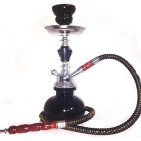 Resim Mena Rise Küçük Boy Nargile Takımı - Siyah ( Lisinya ) 