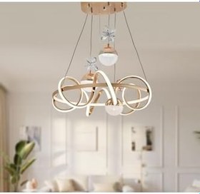 Resim TT AYDINLATMA TT314-3TPL-FSR TT Aydınlatma (3 Renk Işık Modüllü) Büyük Sarmal Fransız Sarı Kaplama Led Avize Rosegold 