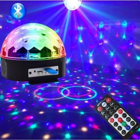 Resim Küre Disko Topu Müzik Çalar Renkli Lazer Işıklı Bluetooth 5468 