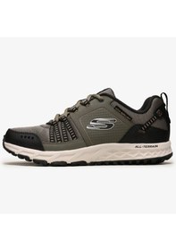 Resim Skechers Escape Plan Trail Leather Memory Foam Mens Outdoor Shoes Hakiki Deri Hafızalı Taban Su İtici Erkek Outdoor Ayakkabı Haki Haki 