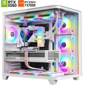 Resim DRAGOS DRx7477 Ryzen 7 5700X 32GB Ram 1TB M2 NVMe SSD 8GB RTX5060 Oyuncu Hazır Sistem 