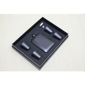 Resim 9085811498346drvs - 4 Shot Bardaklı Matara Seti Siyah 