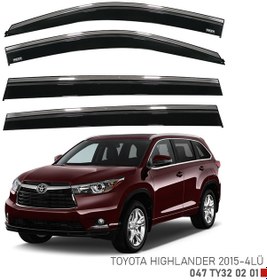 Resim Toyota Uyumlu Highlander Kromlu Cam Rüzgarlığı Niken 2015+ 