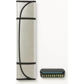 Resim Store Oto Güneşlik & Park Numaratörü Seti – Katlanabilir Güneşlik (130X60) + Gizlenebilir Telefon Numaratör – Evrensel Uyumluluk, Kolay Kurulum 