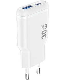 Resim Wiwu Wi-g033 Essen Slim Serisi Gan Tech Pd Hızlı Şarj Özellikli Şarj Başlığı 30w Beyaz 