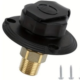 Resim Chuangyinshop Black Single Rv Tatlı Su Girişi Çek Valfli Pirinç Bağlantı 3/4 Nh Dişi 1/2 Npt Erkek Flanş Mobil Karavan Tekne Ekipmanları 