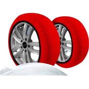 Resim TROBUS 225 60 R15 Kar Çorabı 2 Adet Kırmızı Siyah 