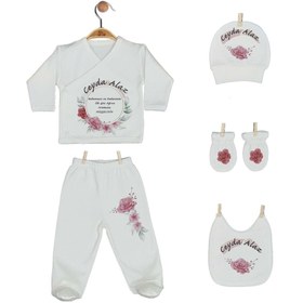 Resim Pia Baby Gl 1912-05 İsme Özel Beşli Zıbın Set 