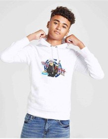 Resim Anime One Piece Death Baskılı Unisex Çocuk Kapüşonlu Beyaz Sweat Beyaz 