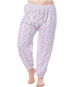 Resim Seher Kadın Uzun Tek Alt Pijama Çiçek Desenli Kışlık Battal Boy -(529000450) 