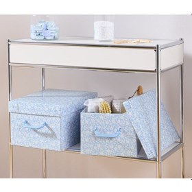 Resim 2 Adet Kapaklı Düzenleme Sandığı Mavi 