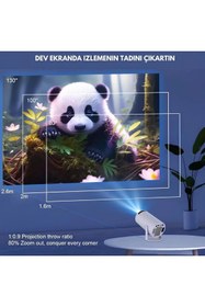 Resim Genel Markalar Taşınabilir Sinema Projektörü 4K Ev Sineması Android 12 