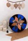 Resim Ottoman Pouffe İskandinav El Yapımı Hakiki Kuzu Derisi Bohem Bahçe Balkon Bungalov Puf Minder 60x30cm(DOLGULU) 
