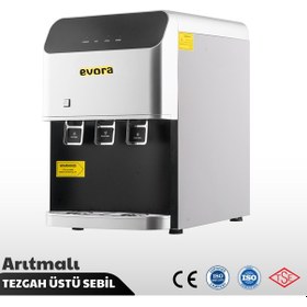 Resim Tezgah Üstü Sıcak Soğuk Arıtmalı Su Sebili Gri Premium 