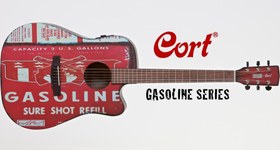 Resim Cort GASOLINE2BKS Elektro Akustik Gitar | Siyah Satin - Özel Tasarım 