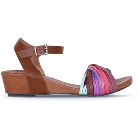 Resim Bueno Shoes Multi M10 Deri Kadın Dolgu Topuklu Sandalet 01wl6800 