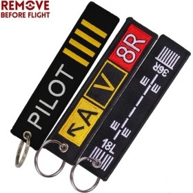 Resim Cdwishbest Gümüş Rengi 3pcslot Uçuş Öncesi Kaldır Nakış Mektubu Motosikletler Anahtarlık ve Ceket Mühendisi Havacılık Hediyeleri Etiketi Bagaj Chaveiro De (Yurt Dışından) 