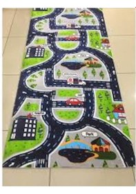 Resim Plato Halı Soft 3062 Junior Çocuk Odası Kaymaz Jel Kesme Yolluk 