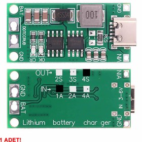 Resim Genel Markalar 4s 16.8v 1a Lityum Pil Şarj Modülü Type C 18650 Li-ıon Batarya Step-up Boost Pda Mp3 Mp4 