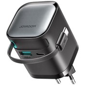 Resim Joyroom JR-TCL02EU Gan 65 W Kablolu 2 Portlu Şarj Cihazı Siyah 