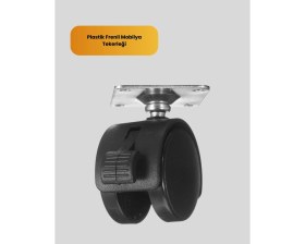 Resim Belle Fusion Mey Ithalat® Mobilya Için Kilitli 6 cm Ayak Tekli Satış 