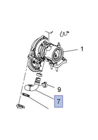 Resim Opel Corsa D A13dtc Motor Turbo Yağlama Borusu İbraş Marka Ibr-15516 