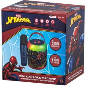 Resim Volkano Marvel Spıder-Man Bluetooth Hoparlör ve Mikrofon Kablosuz Marvel Spıderman Karaoke Seti Mikrofonlu 
