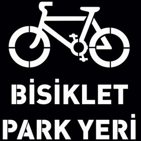Resim İsg Tabelam 50x50/kompozit/Bisiklet Park Yeri Boyama Şablonu 