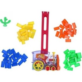Resim Happy Toys Domino Treni / Domino Dizmek Artık Çocuk Oyuncağı 