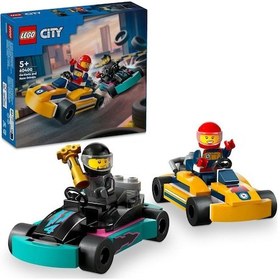 Resim LEGO® City Go-Kartlar ve Yarış Sürücüleri 60400 5+ Yaratıcı Oyuncak Yapım Seti - 99 Parça 