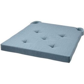 Resim Sandalye Minderi Mavi Renk MeridyenDukkan 35/42x40x4 cm IKEA Cırt Cırtlı Bantlı 