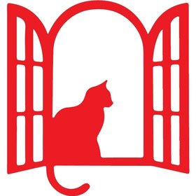 Resim habune Penceredeki Kedi Sticker 10 X 11 Cm 