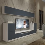 Resim Decoraktiv Trendstyle 9S Mdf Tv Ünitesi Tv Sehpası - Beyaz - Antrasit 