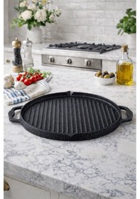 Resim Riva Elite Çift Taraflı Döküm Tava 34cm Siyah 