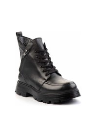 Resim Siyah Hakiki Deri Kadın Bot & Bootie K02180034203 Siyah 