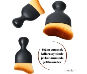 Resim Hassas Yumuşak Araç Detay, Makyaj, Toz Alma, Temizleme Çok Fonsiyonlu Fırça - Kahverengi 