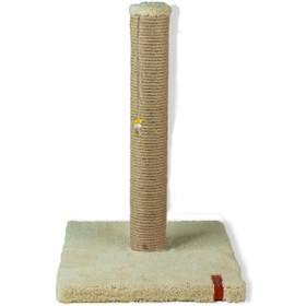 Resim 52cm Lüx Tırmalama Tahtası Catnipli Jüt Tırmalama Krem Minder Yüzey 