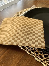 Resim 2 Adet Sarı, 40x60cm Ekose Desen, Alman Peçetesi, Mutfak Havlusu, Kurulama Havlusu, Mutfak Havlusu Çok Renkli 