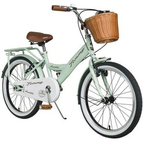 Resim TommyBike Latte Hasır Sepetli, Deri Elcikli 20 Jant Çocuk Bisikleti, 6-9 Yaş Çocuk Bisikleti 