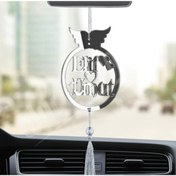 Resim GÜVEN Pleksi Otomobil Dikiz Aynası Süsü Araç Daire Melek Kanadı Isimli Gümüş Renk 