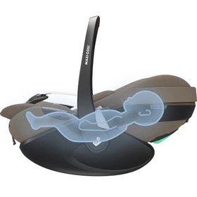 Resim Maxi-Cosi Pebble 360 Pro SlideTech Tam Yatabilen 0-13 Kg Ana Kucağı ve Oto Koltuğu Twillic Truffle 
