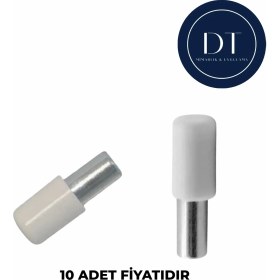 Resim Plastik Başlı Metal Raf Pimi (10 Adet) 