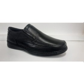 Resim Gln Erkek Hakiki Deri Ayakkabı Dikişi Kaymaz Taban Siyah 