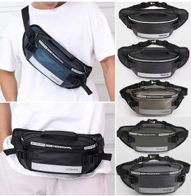 Resim Novahub Moda Bel Çantası Güvenli Korumalı Büyük Kapasite Yansıtıcı Şerit Su Geçirmez Aşınmaya Dayanıklı Çanta Bel Çantası Haki Haki 