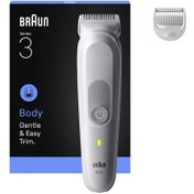 Resim Braun Vücut Tıraş Makinesi Series 3, +2 Aksesuar, Su Geçirmez, BG3500 