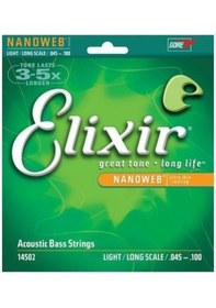 Resim Elixir 045-100 Nanoweb Akustik Bas Gitar Teli 14502 