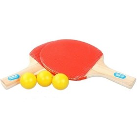 Resim Luz&pos Masa Tenisi Seti 2 Raket + 3 Top 